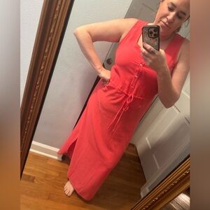 Mud Pie Coral Maxi Dress Size Large